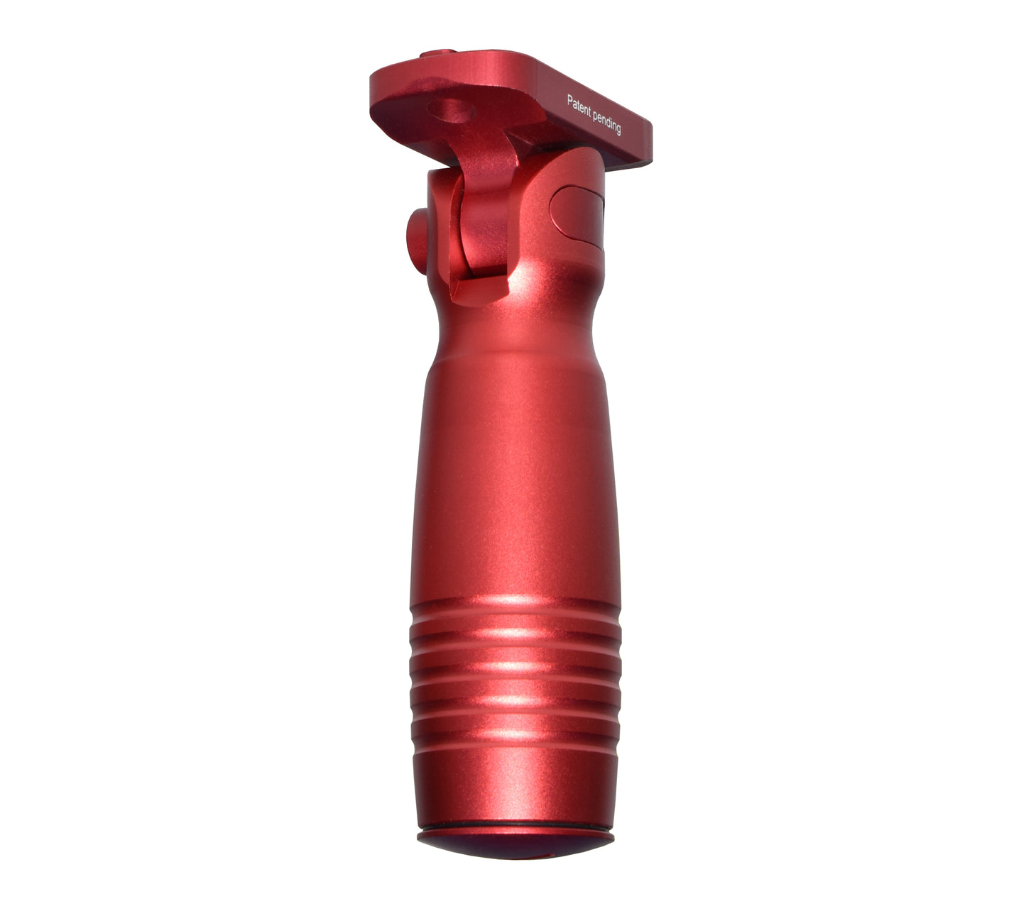 Aluminum 5 Position Folding Fore Grip, with Storage Compartment, Red. For M-LOK Rails