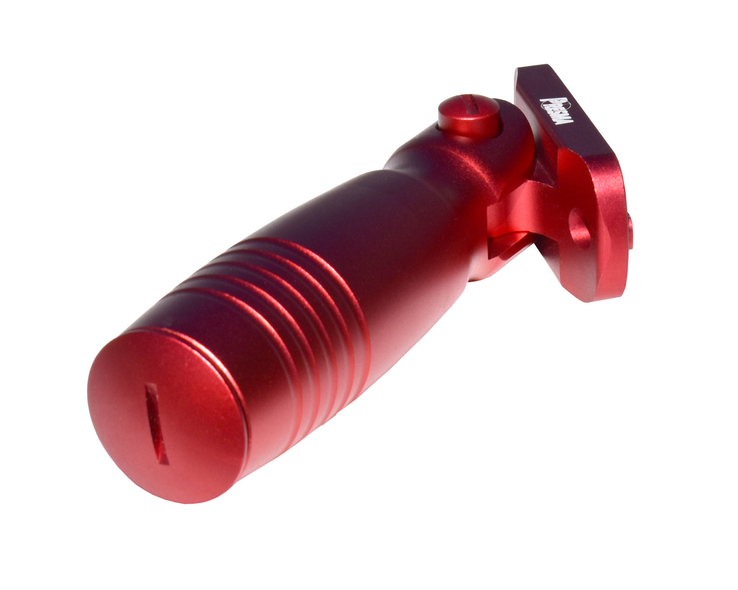 Aluminum 5 Position Folding Fore Grip, with Storage Compartment, Red. For M-LOK Rails