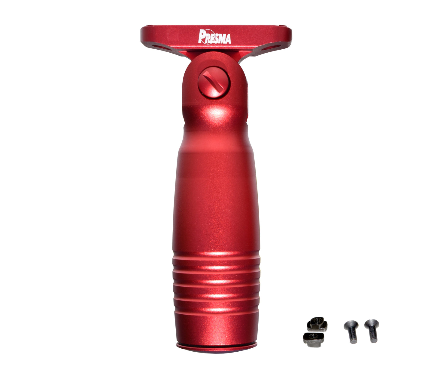 Aluminum 5 Position Folding Fore Grip, with Storage Compartment, Red. For M-LOK Rails