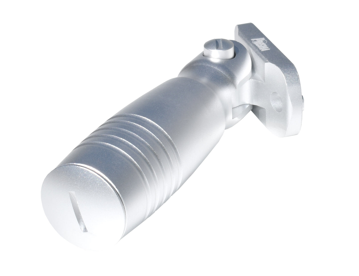 Aluminum 5 Position Folding Fore Grip, with Storage Compartment, Silver. For M-LOK Rails