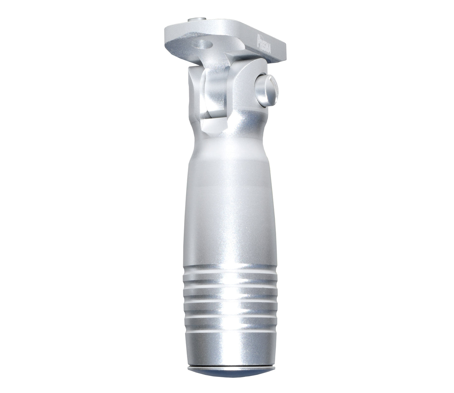 Aluminum 5 Position Folding Fore Grip, with Storage Compartment, Silver. For M-LOK Rails
