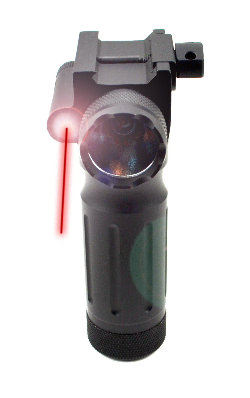 Kexuan Aluminum Fixed Vertical Foregrip Grip with Flashlight and Red Laser Sight