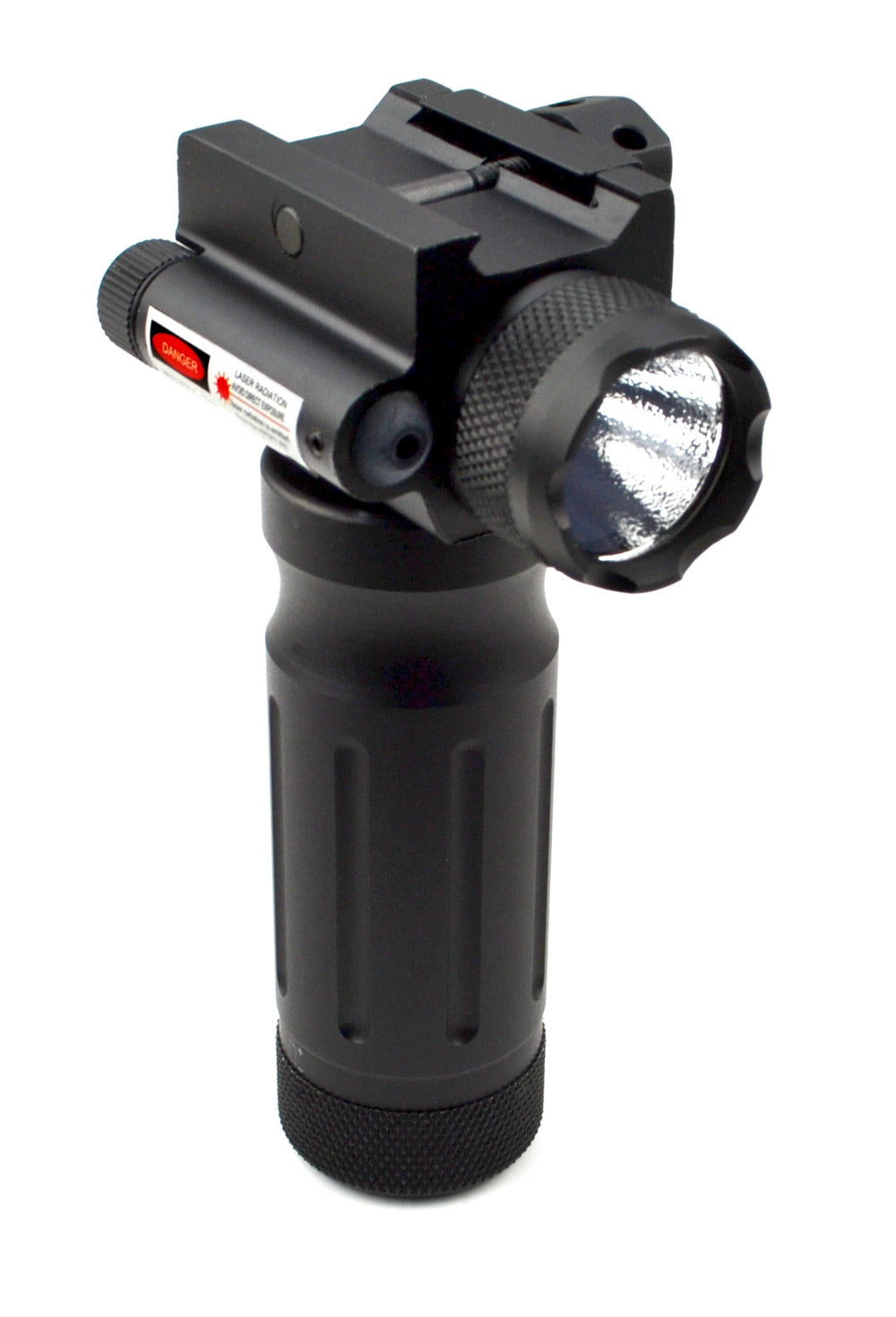 Kexuan Aluminum Fixed Vertical Foregrip Grip with Flashlight and Red Laser Sight