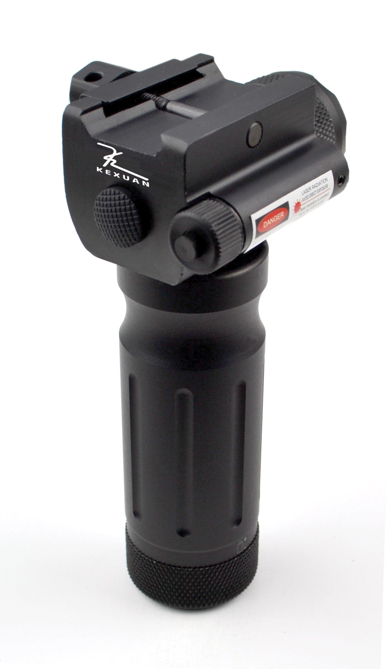 Kexuan Aluminum Fixed Vertical Foregrip Grip with Flashlight and Red Laser Sight