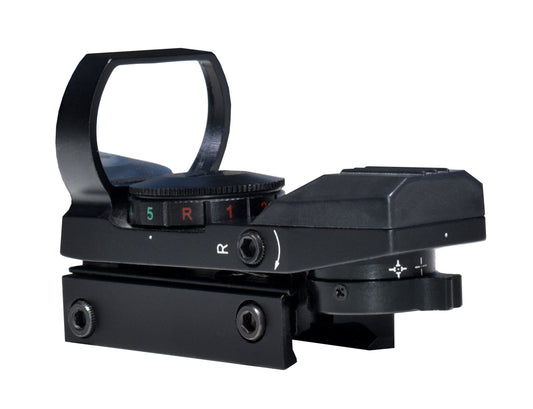 Kexuan Mini Reflex Dot Sight, 4 Red/Green Reticle Patterns with Picatinny Mount