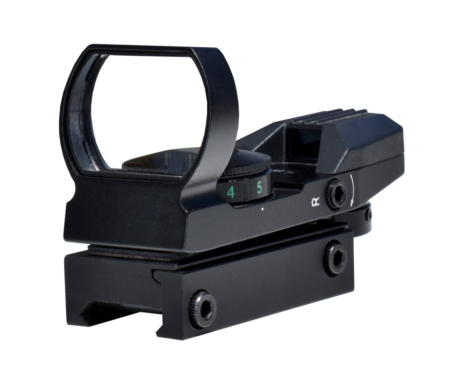 Kexuan Mini Reflex Dot Sight, 4 Red/Green Reticle Patterns with Picatinny Mount