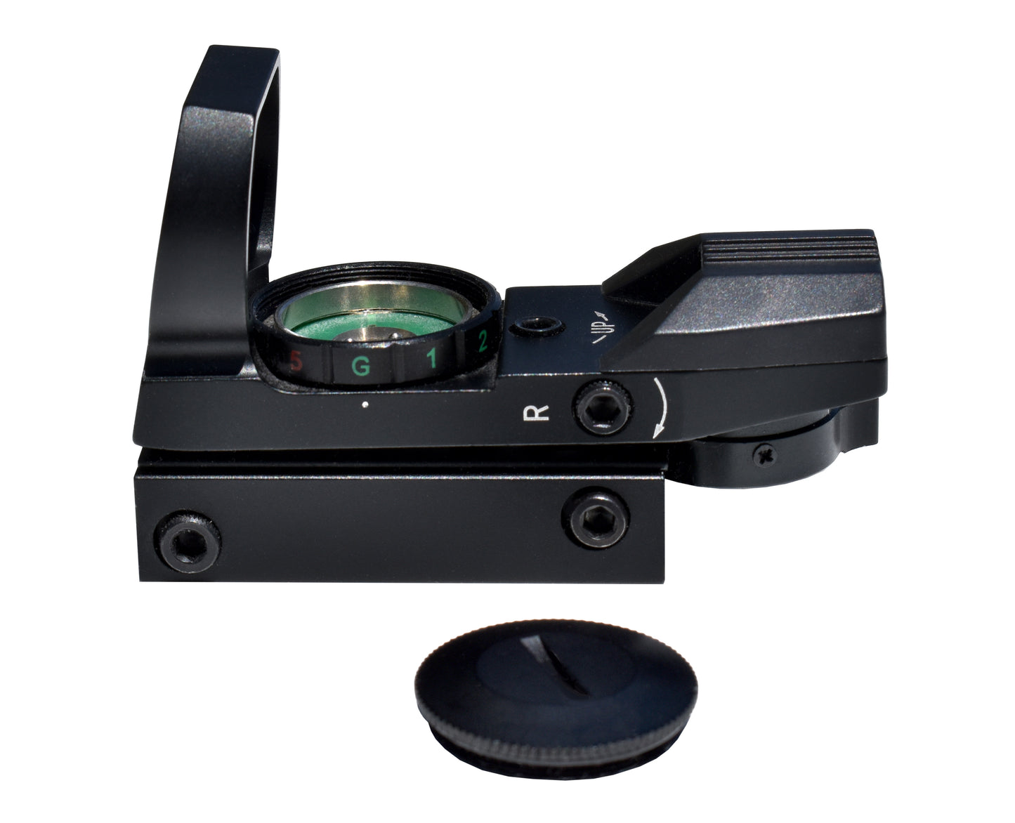 Kexuan Mini Reflex Dot Sight, 4 Red/Green Reticle Patterns with Picatinny Mount