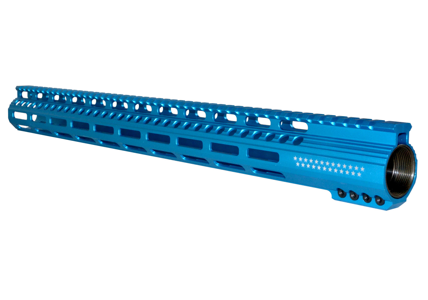 New! 19.25" AR-15 Xtreme Slim Free Float M-LOK Handguard, Blue Anodized