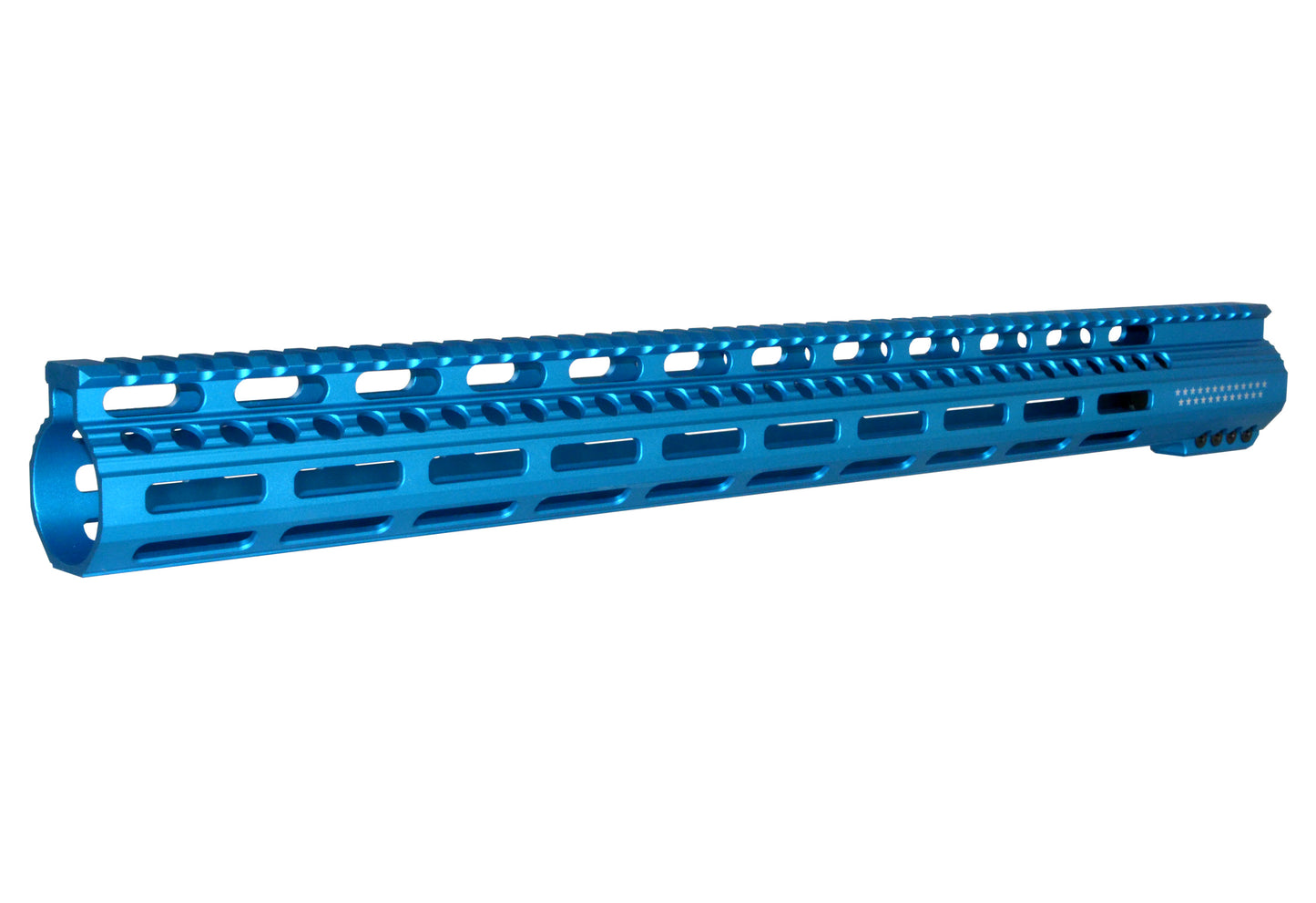 New! 19.25" AR-15 Xtreme Slim Free Float M-LOK Handguard, Blue Anodized