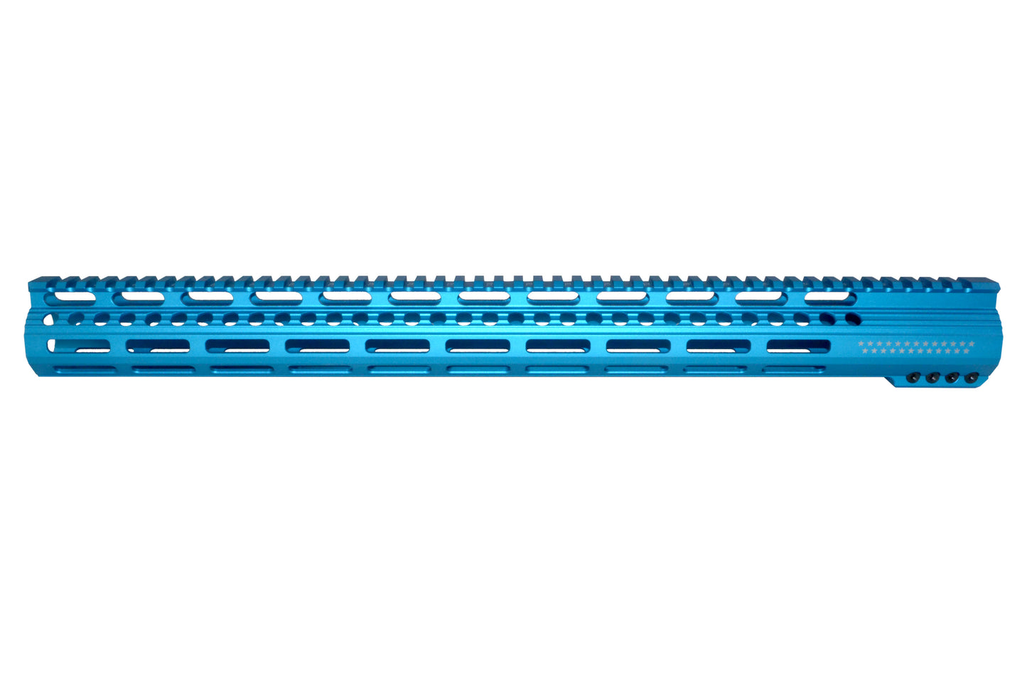 New! 19.25" AR-15 Xtreme Slim Free Float M-LOK Handguard, Blue Anodized
