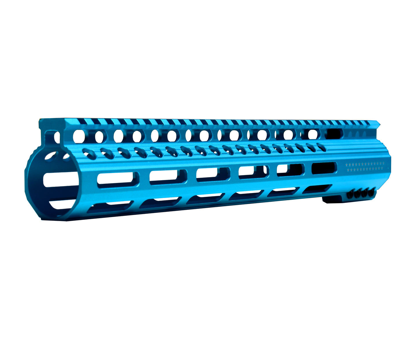12.5" AR-15 Slim Free Float M-LOK Handguard, Blue Anodized