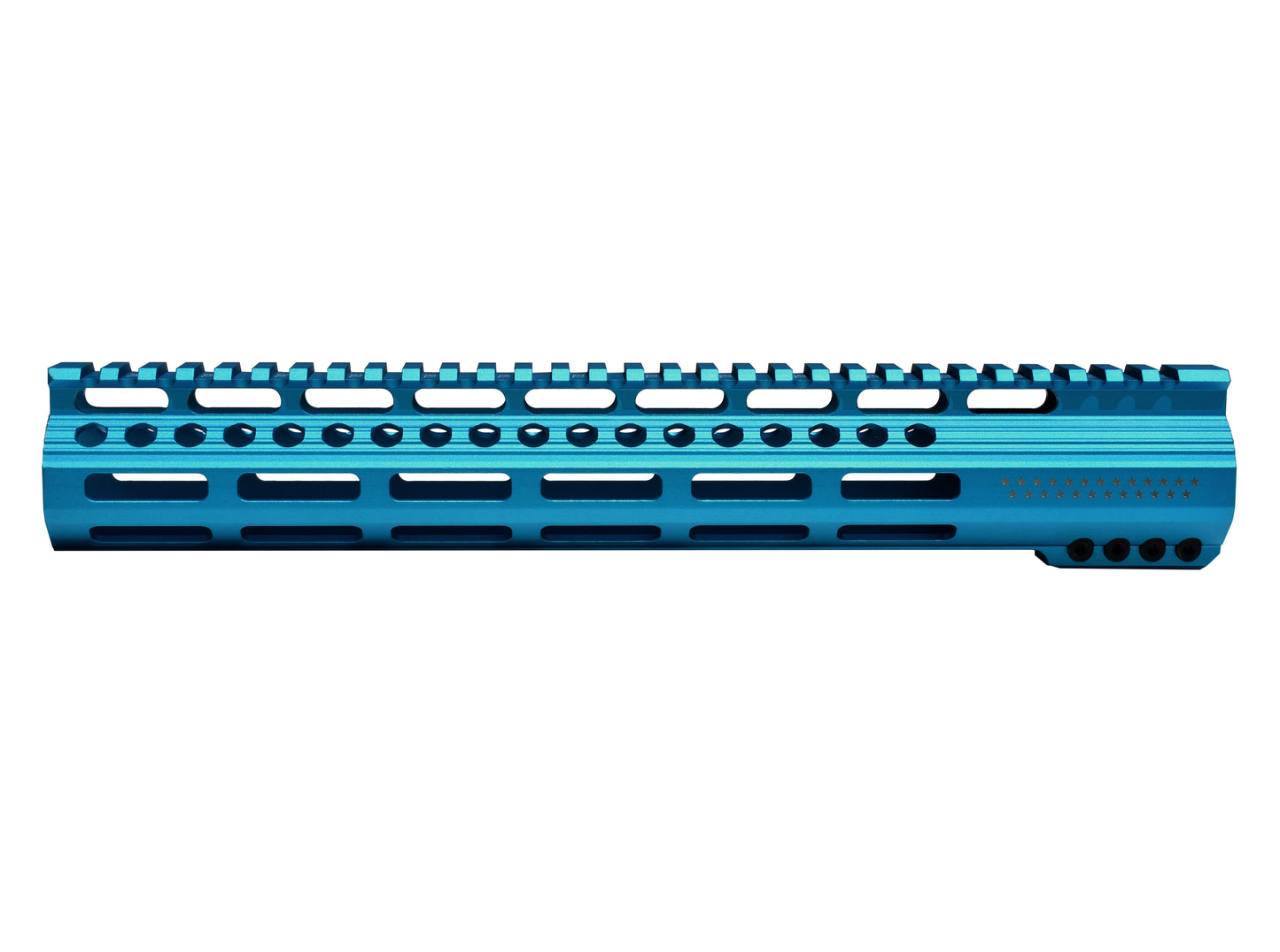 12.5" AR-15 Slim Free Float M-LOK Handguard, Blue Anodized