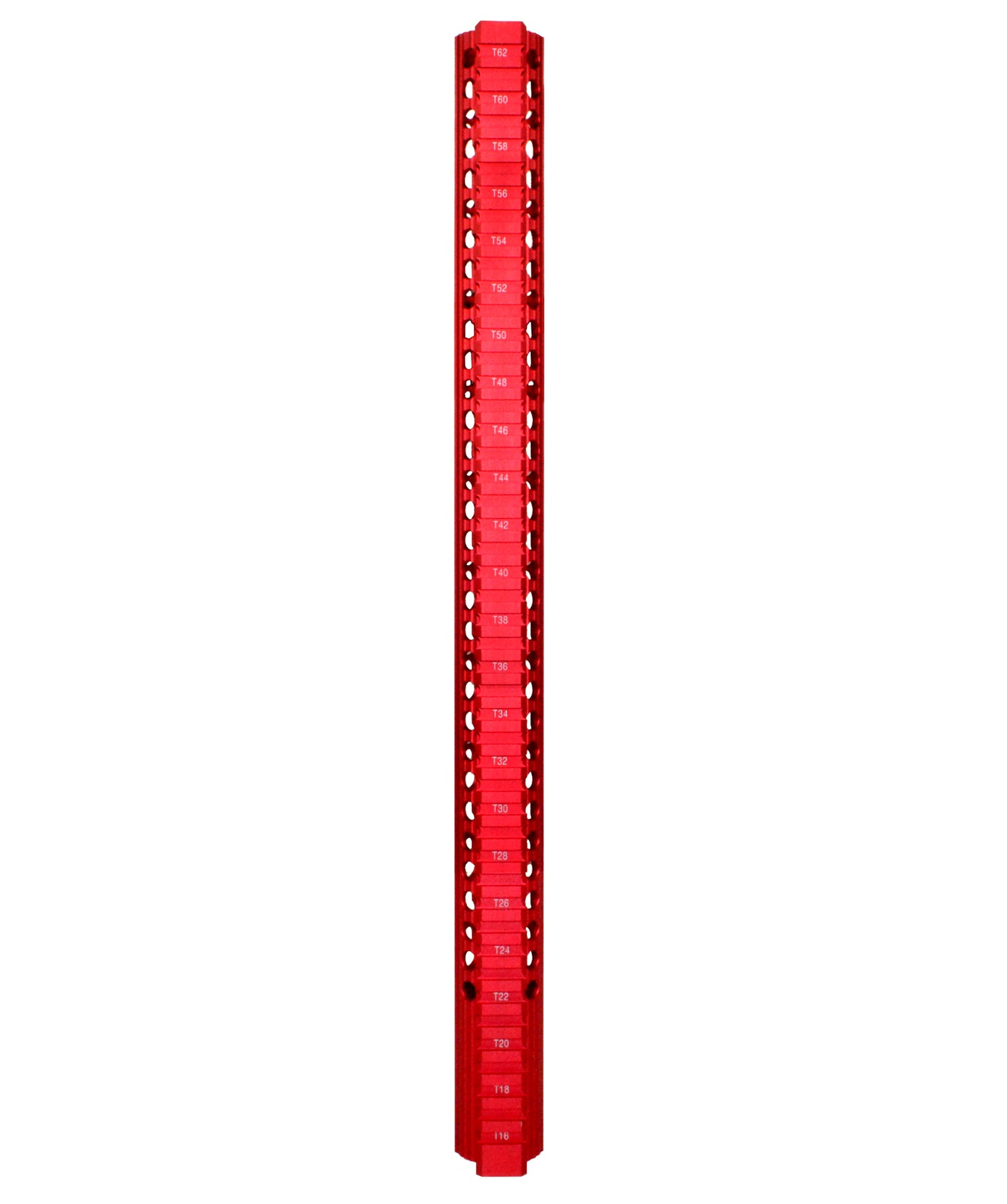 New! 19.25" AR-15 Xtreme Slim Free Float Keymod Handguard, Red Anodized