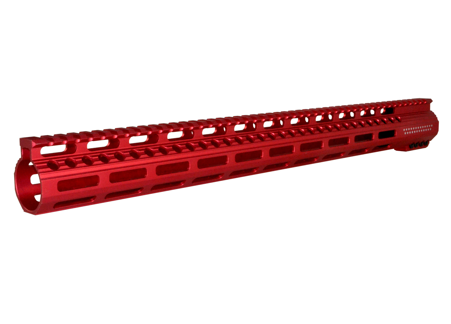 New! 19.25" AR-15 Xtreme Slim Free Float M-LOK Handguard, Red Anodized