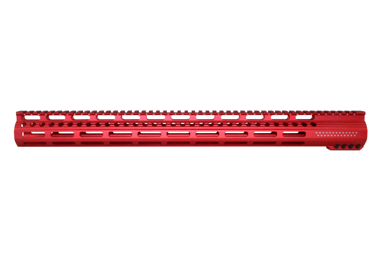 New! 19.25" AR-15 Xtreme Slim Free Float M-LOK Handguard, Red Anodized