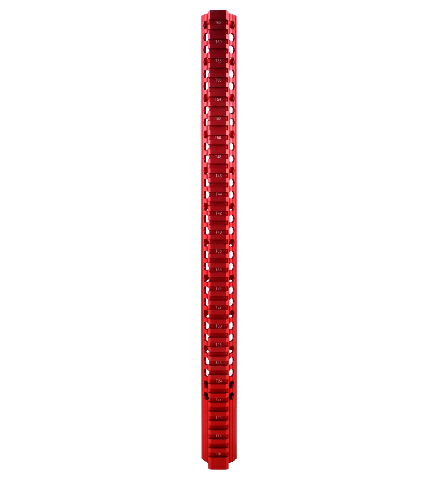 New! 19.25" AR-15 Xtreme Slim Free Float M-LOK Handguard, Red Anodized