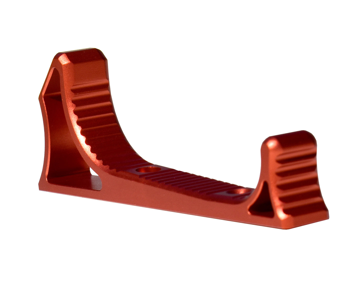 Lightweight Aluminum Hand Stop for M-LOK Slots, Burnt Orange/Red