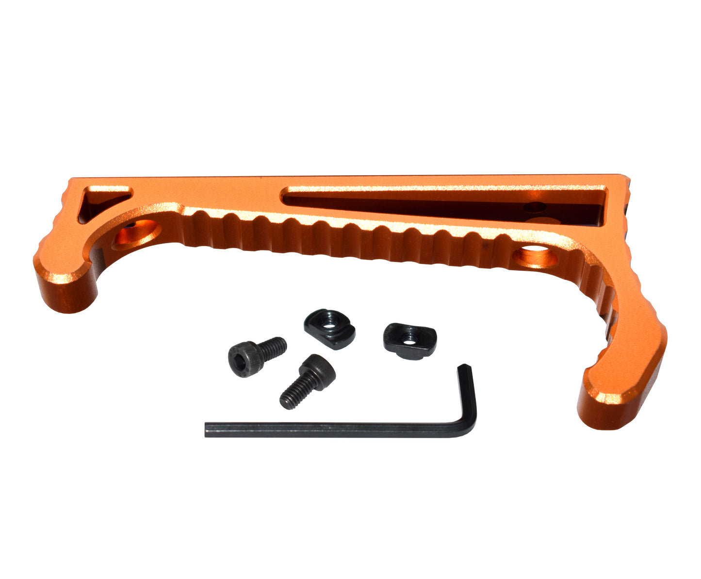 New Design! Lightweight Aluminum Hand Stop for M-LOK Slots from Presma, Golden Orange