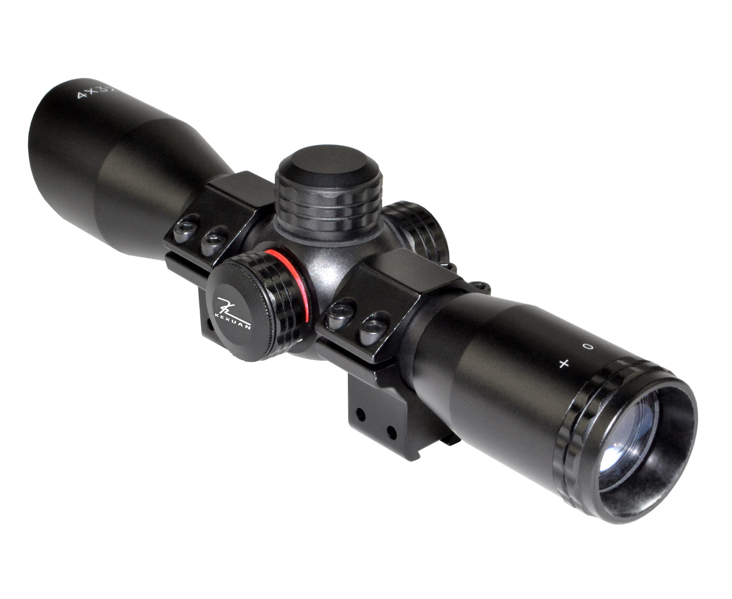Kexuan 4X32MLF Compact Scope with Red/Green 5 Line Reticle and 1" Dovetail Scope Rings