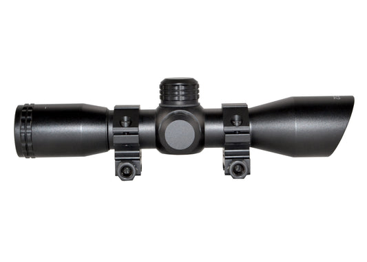 Kexuan 4X32MLF Compact Scope with Red/Green 5 Line Reticle and 1" Dovetail Scope Rings