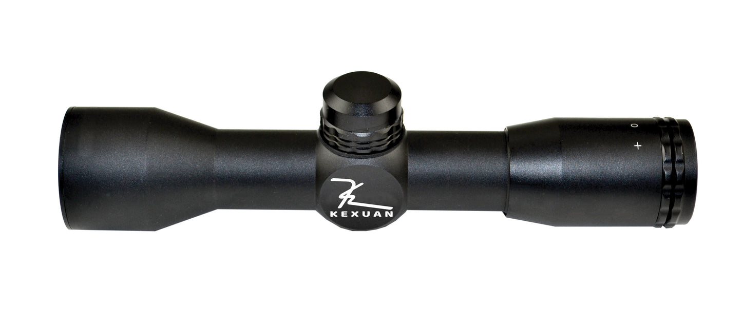 Kexuan 4X32MR Compact Scope with Rangefinder Reticle and 1" Picatinny Scope Rings
