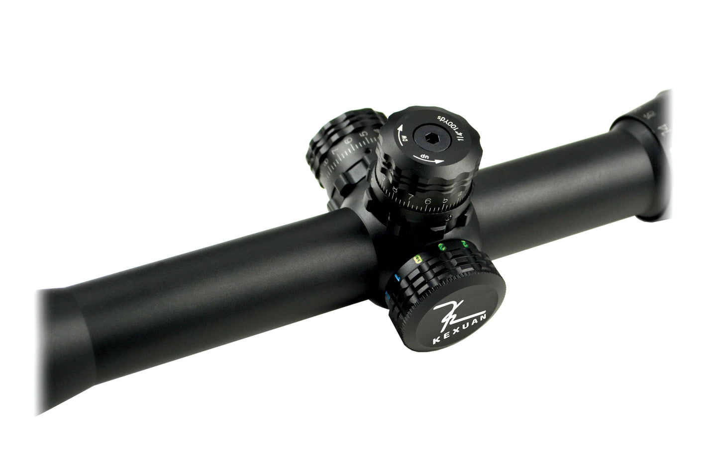 Kexuan 6-24X50 Magnification Hunting Rifle Scope with R/G/B/ Illuminated Mil Dot Reticle