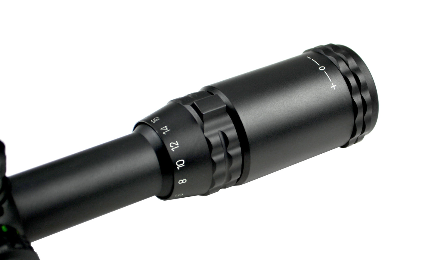 Kexuan 6-24X50 Magnification Hunting Rifle Scope with R/G/B/ Illuminated Mil Dot Reticle