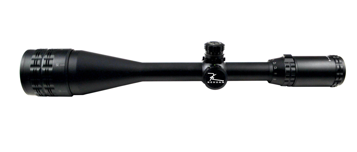 Kexuan 6-24X50 Magnification Hunting Rifle Scope with R/G/B/ Illuminated Mil Dot Reticle