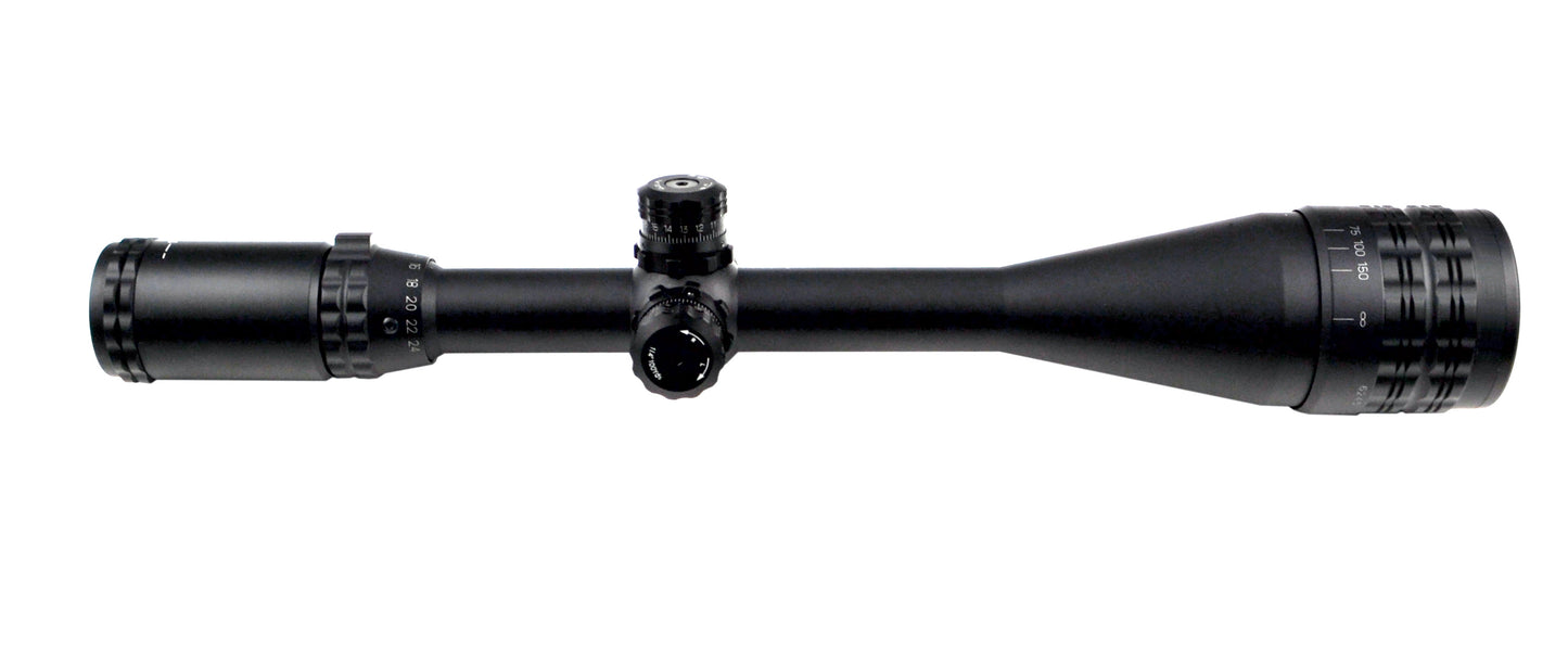 Kexuan 6-24X50 Magnification Hunting Rifle Scope with R/G/B/ Illuminated Mil Dot Reticle