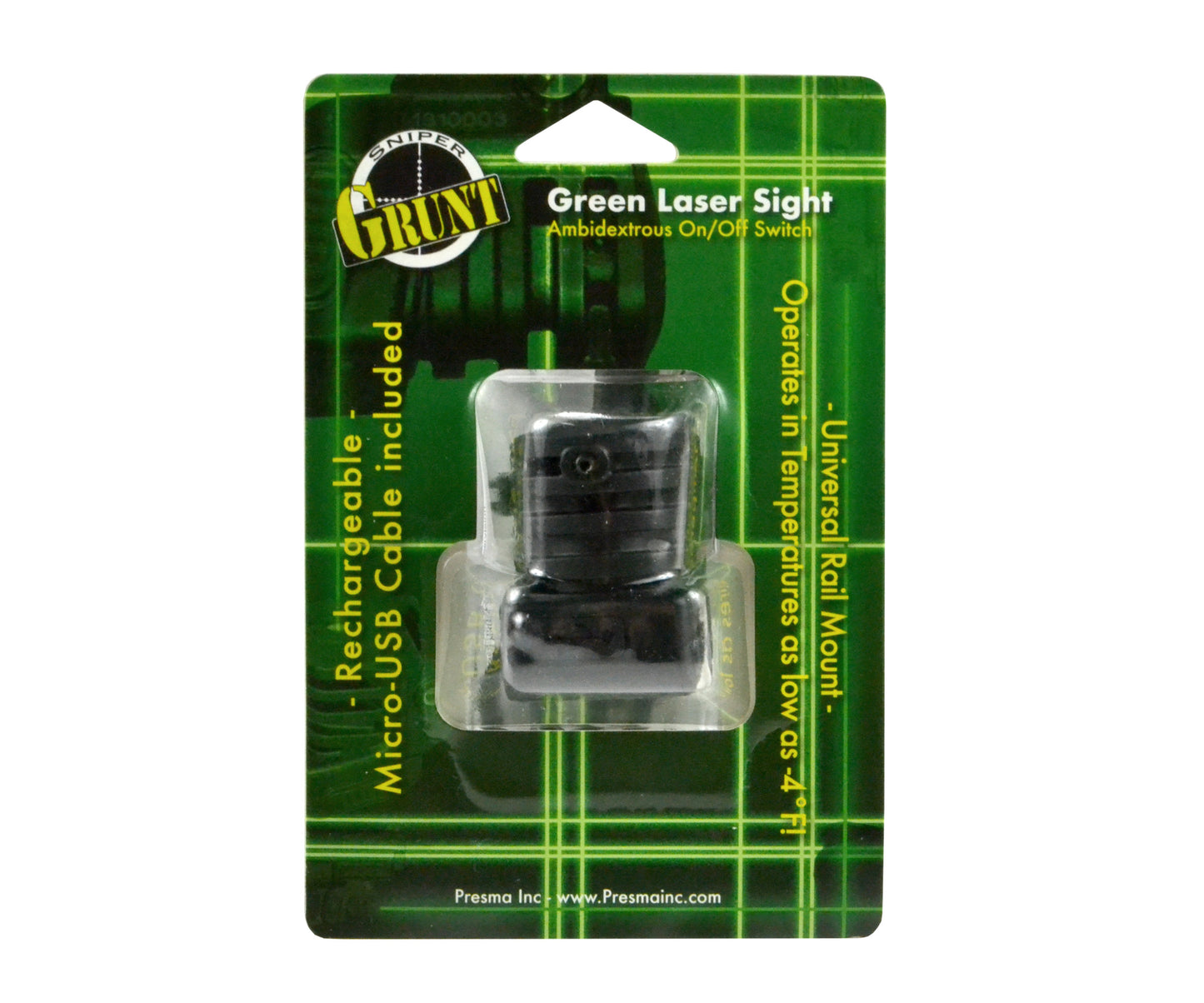 Compact Green Laser Sight for Picatinny Rails, with Ambidextrous On/Off Switch