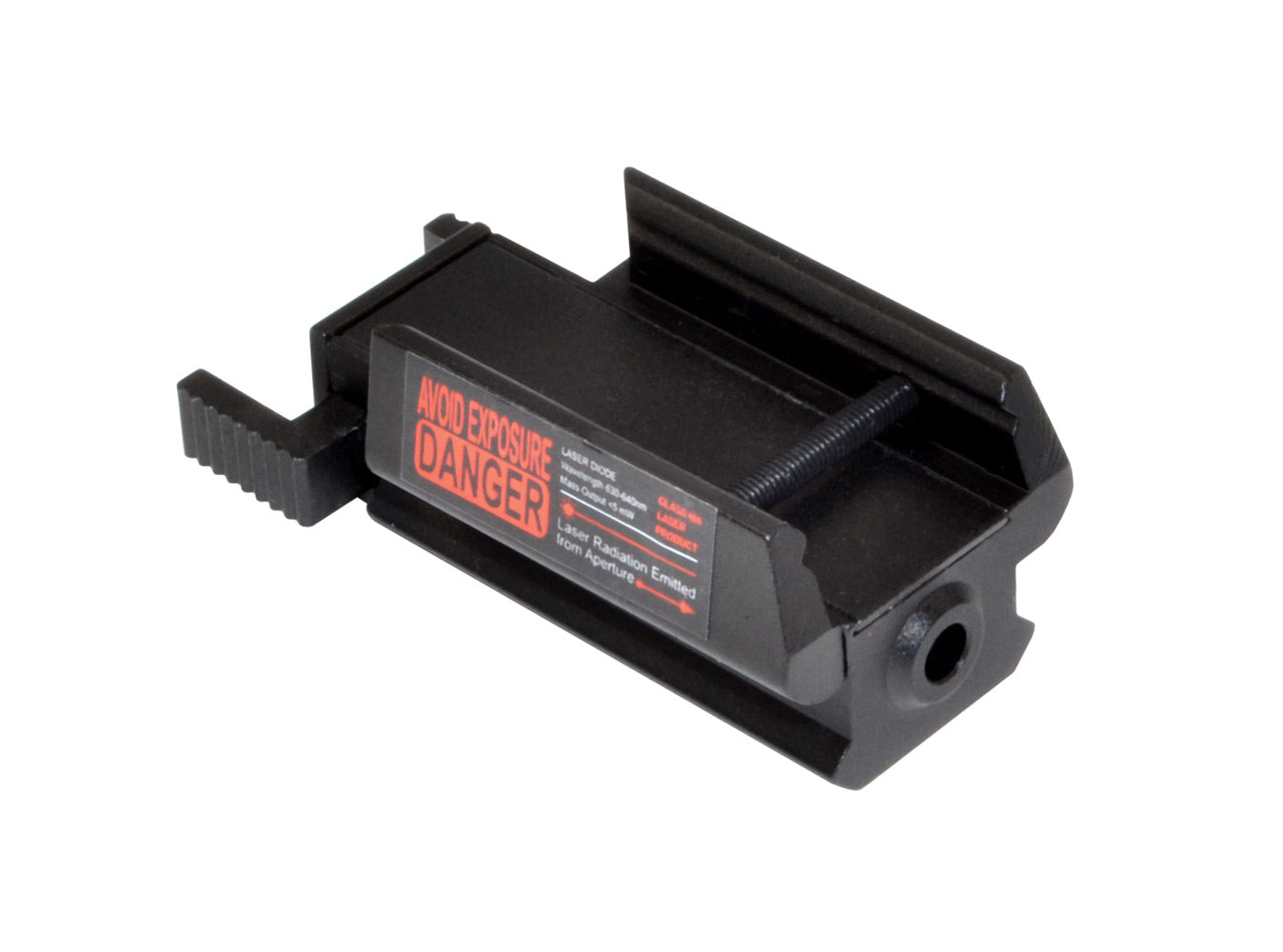 Compact Tactical Red Laser Sight with Picatinny Top Rail. Great for Handguns and Rifles.