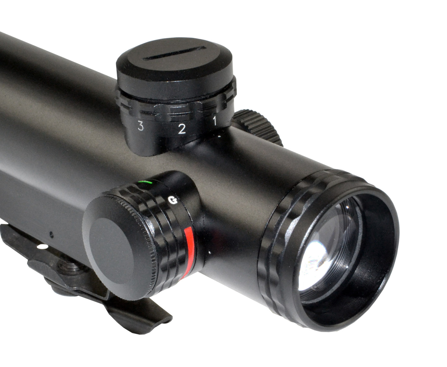 4X20MM Compact Rifle Scope with Illuminated Red/Green Duplex Reticle with Carry Handle Mount