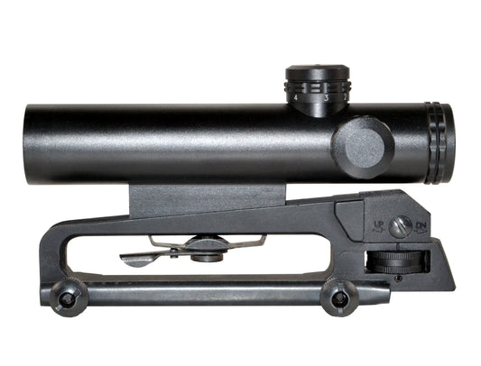 4X20MM Compact Rifle Scope with Illuminated Red/Green Duplex Reticle with Carry Handle Mount