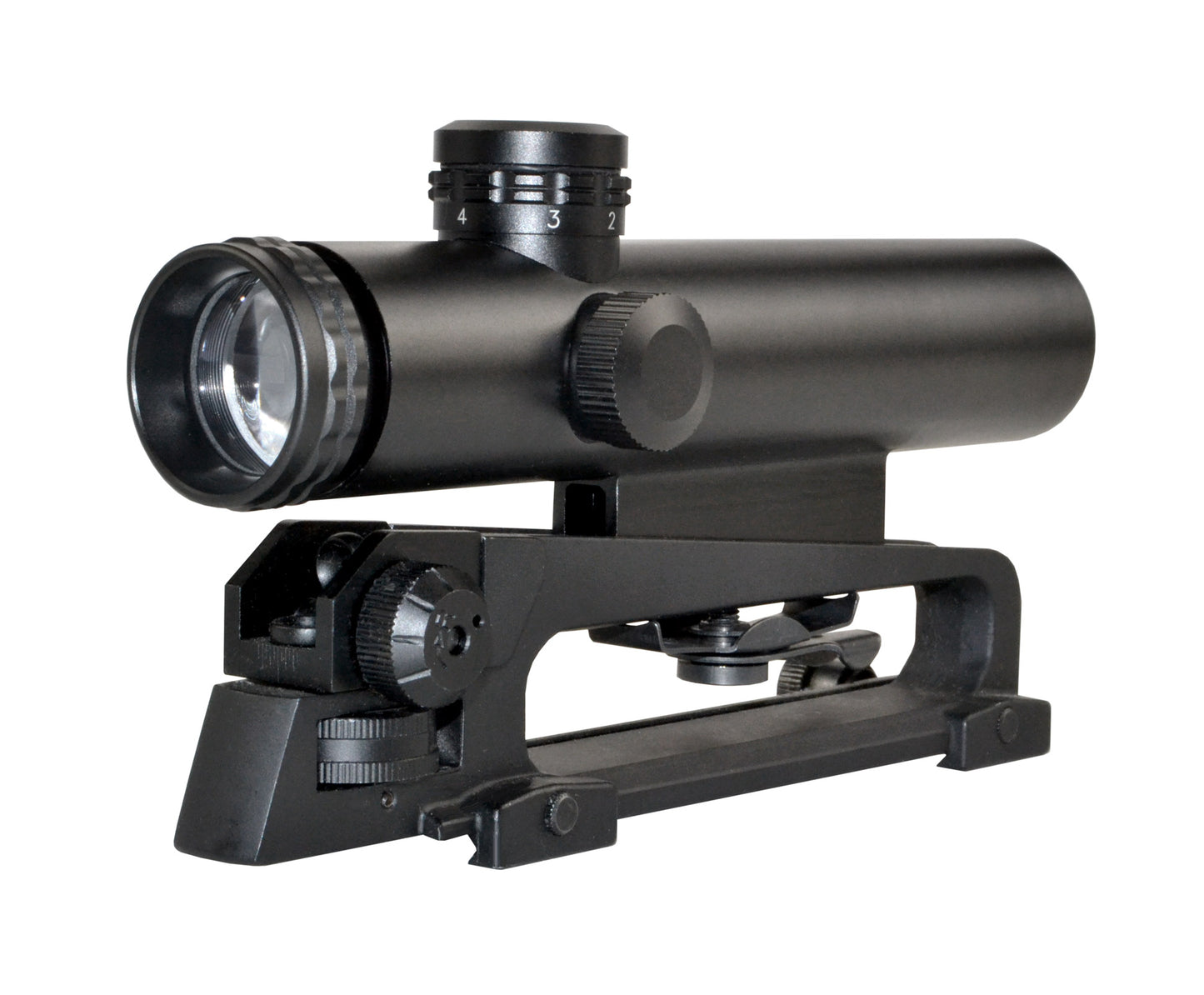 4X20MM Compact Rifle Scope with Duplex Reticle with Carry Handle Mount
