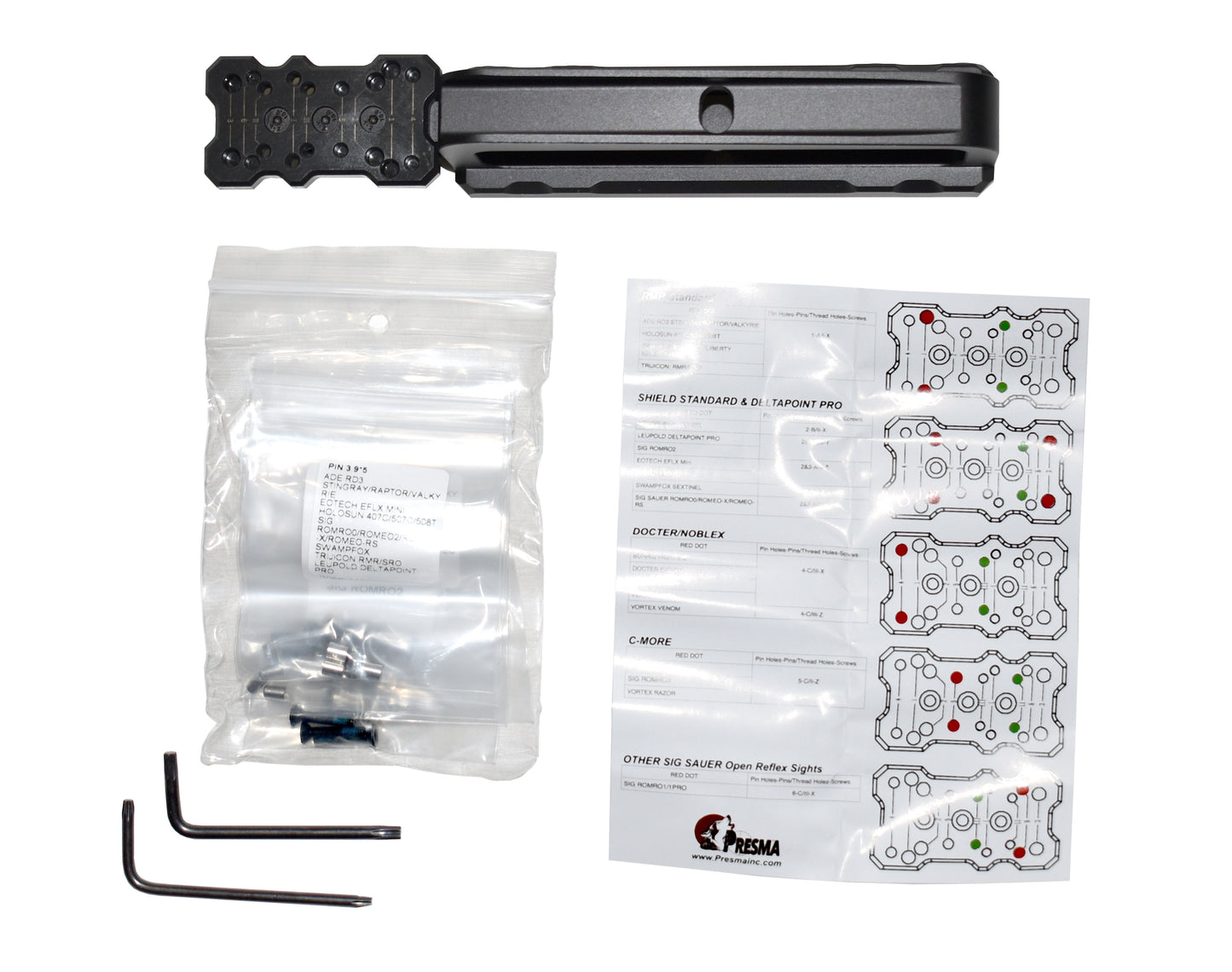 Presma Inc AR Carry Handle with High Strength Alloy Steel Red Dot Mounting Plate and Hardware