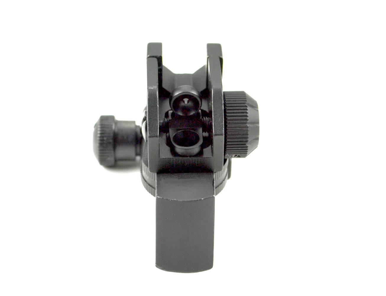 Complete Adjustable Rear Iron Sight with Dual Aiming Apertures.