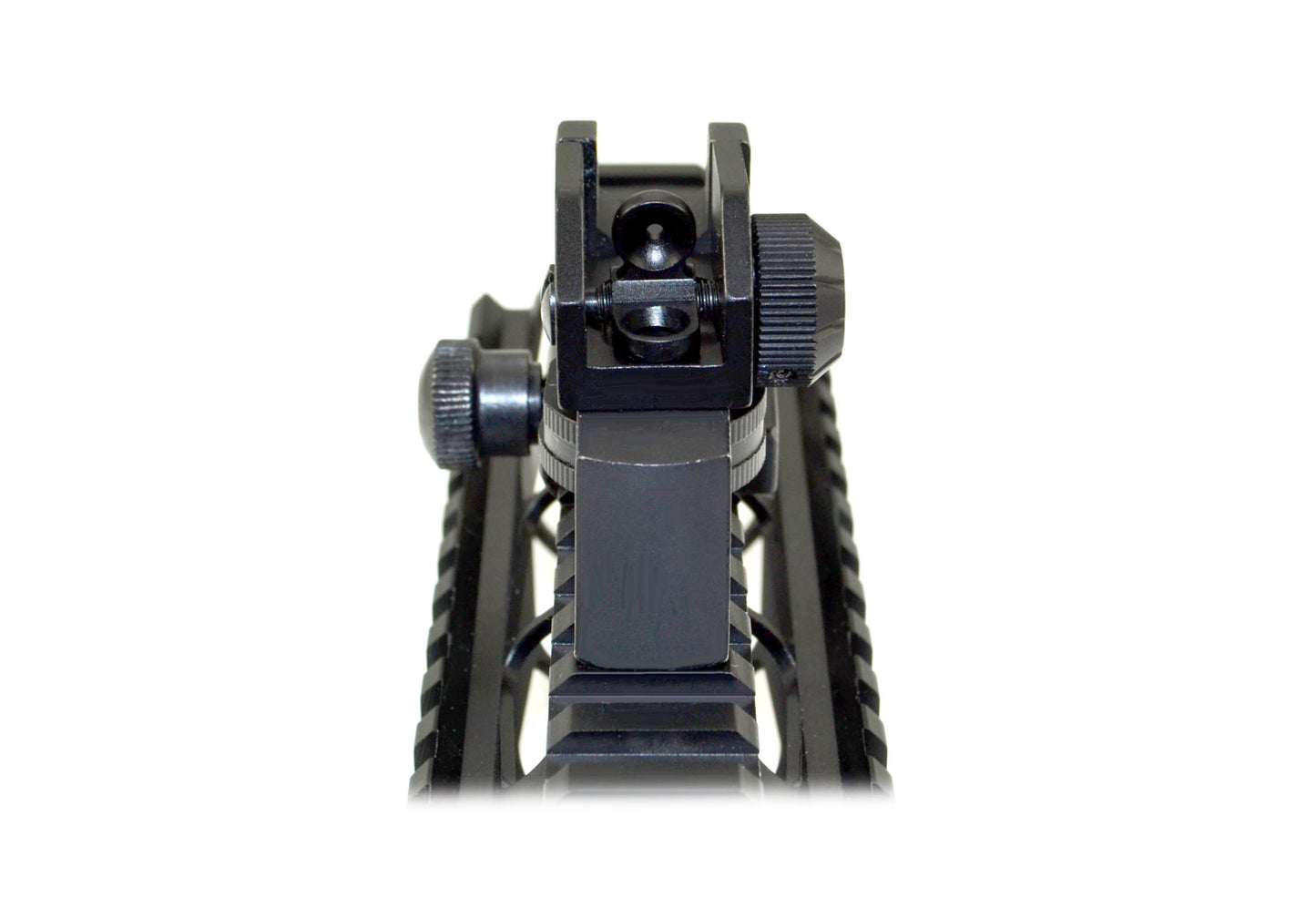 Complete Adjustable Rear Iron Sight with Dual Aiming Apertures.