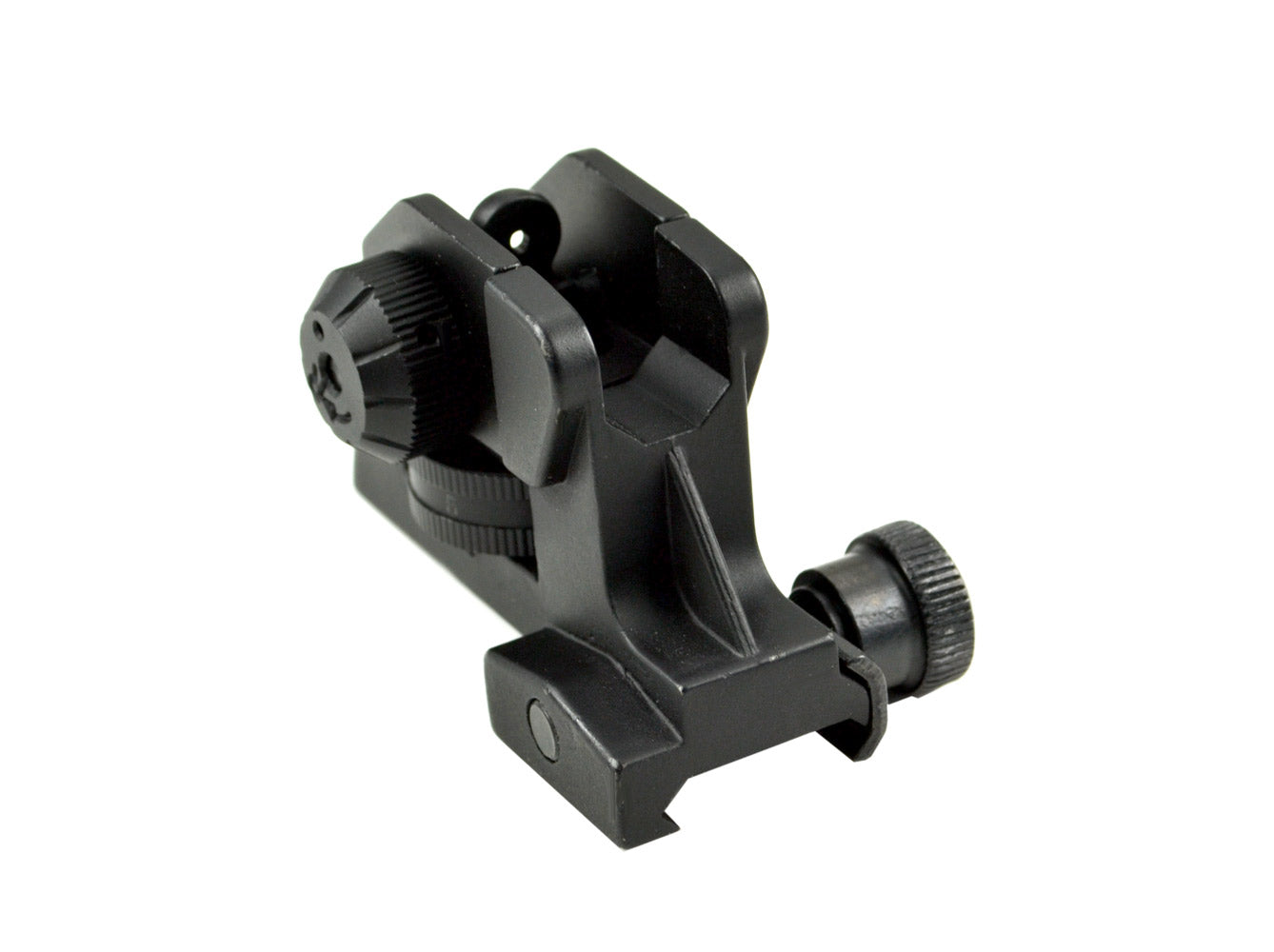 Complete Adjustable Rear Iron Sight with Dual Aiming Apertures.