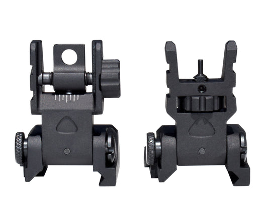 Trinity Force Deluxe Flip Up Front and Rear Iron Sight Set, Aluminum