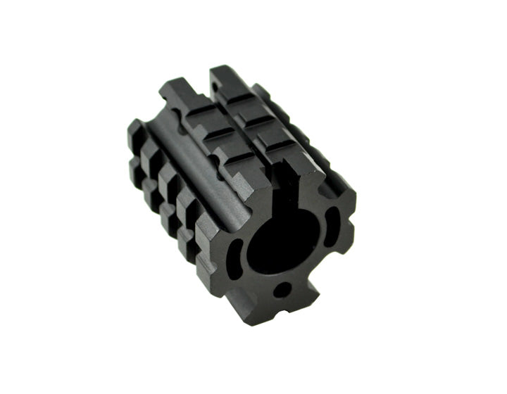 Low Profile 0.75" Dia Gas Block with Pin and Mini Quad Rail Accessory Mount
