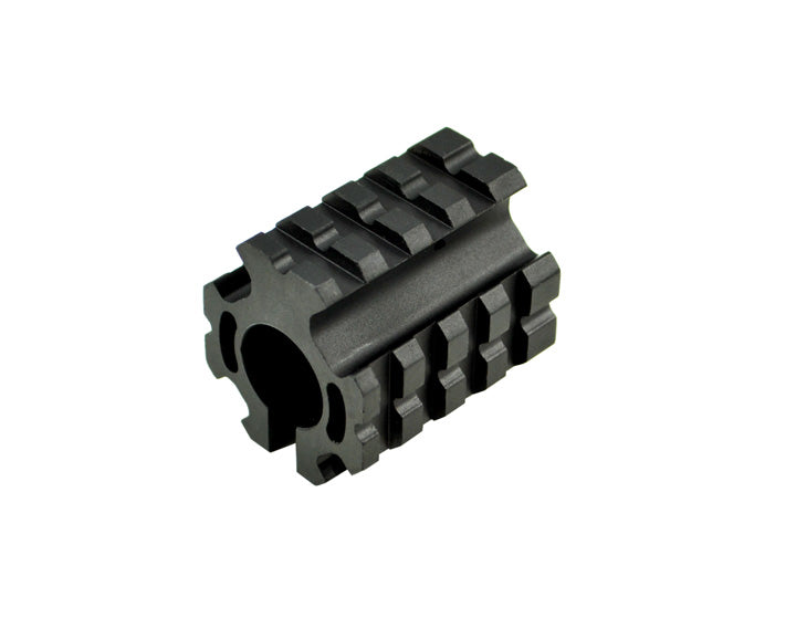 Low Profile 0.75" Dia Gas Block with Pin and Mini Quad Rail Accessory Mount