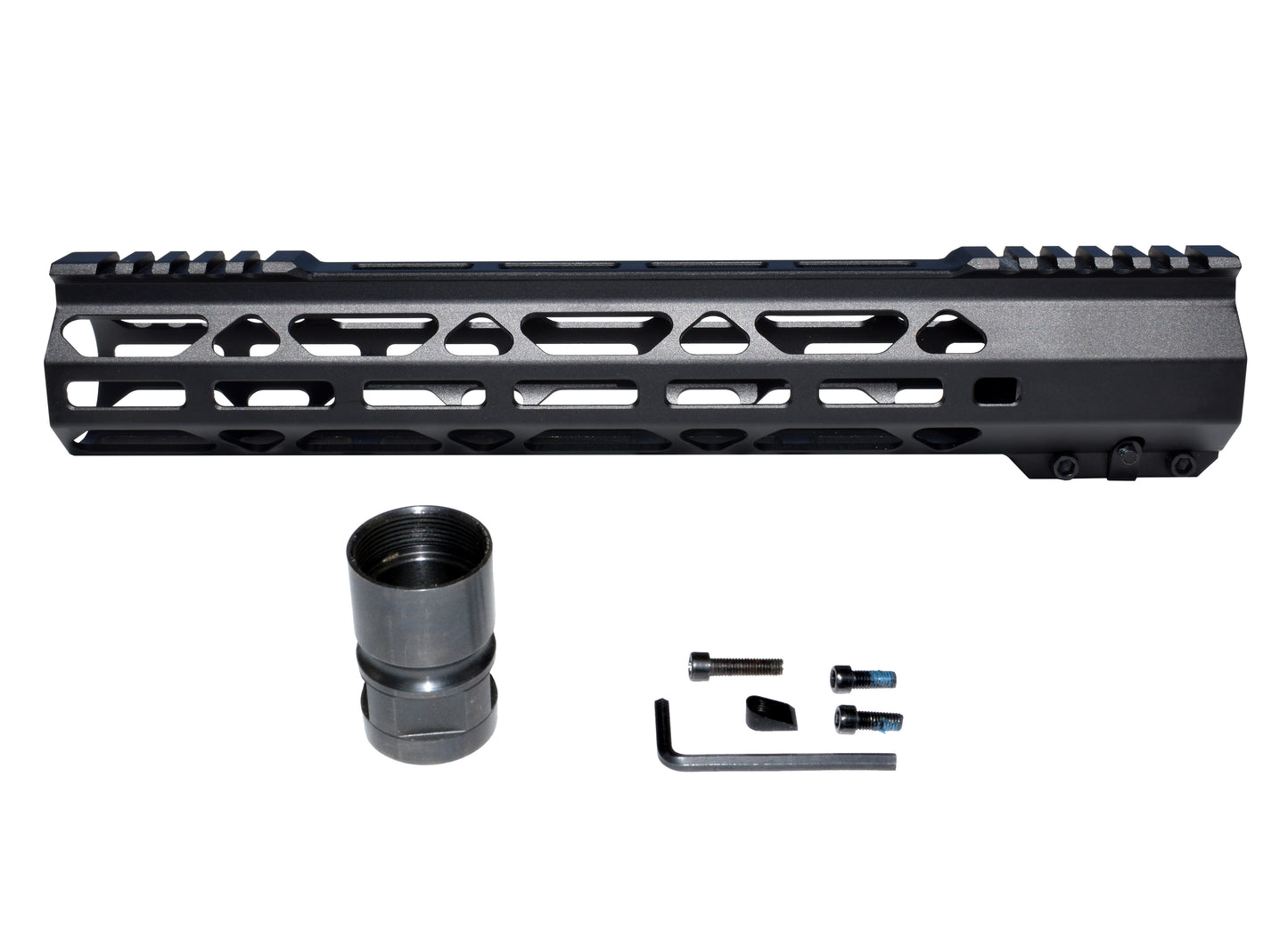 Kexuan M-LOK LR .308 Series Slim Free Float Handguard with Partial Top Rail, 12.5" High Profile