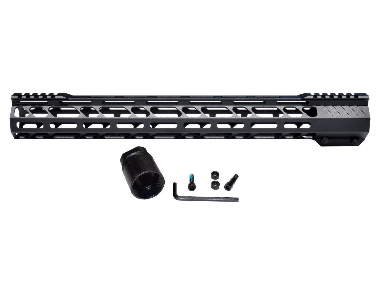 Lightweight 17" M-LOK Free Float Handguard for AR-10 DPMS 308 High Profile, Easy Mount Barrel Nut