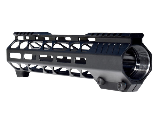 Lightweight 10" M-LOK Free Float Handguard for AR-10 DPMS 308 Low Profile, with easy mount barrel nut and integrated handstop