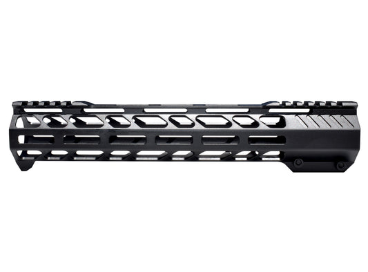 Lightweight 12" M-LOK Free Float Handguard for AR-10 DPMS 308 Low Profile, with easy mount barrel nut and integrated handstop