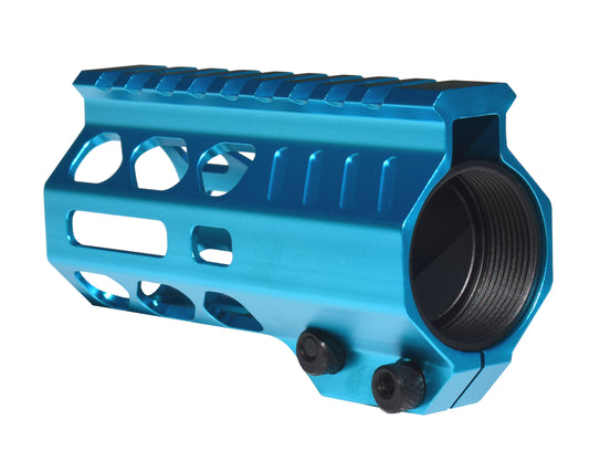 Super Slim 4.2" Pistol Length M-LOK Free Float Handguard for AR-15 and AR Pistols, Blue
