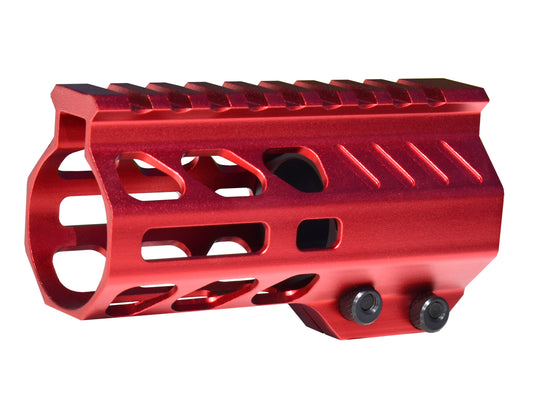 Super Slim 4.2" Pistol Length M-LOK Free Float Handguard for AR-15 and AR Pistols, Red