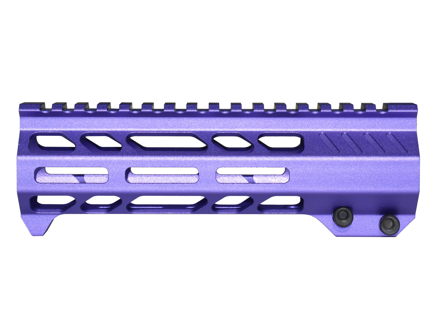 Super Slim 7" M-LOK Free Float Handguard for AR-15 223/5.56 and AR Pistols, with Integrated Fore-End Hand Stop. Purple