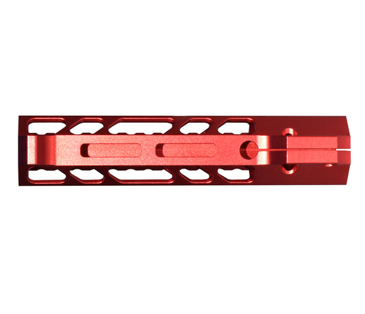 Super Slim 7" M-LOK Free Float Handguard for AR-15 223/5.56 and AR Pistols, with Integrated Fore-End Hand Stop. Red