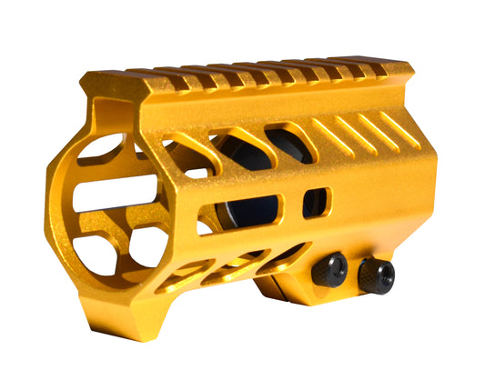 Super Slim 4.2" M-LOK Free Float Handguard for AR-15 223/5.56 and AR Pistols, with Integrated Fore-End Hand Stop, Orange